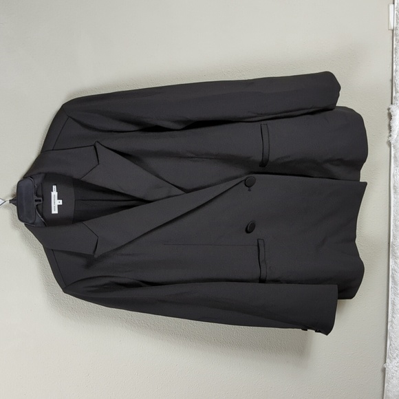 GOOD AMERICAN The Scuba Blazer 2.0 Womens XL Black Coat Blazer - Picture 12 of 14